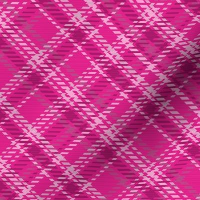 Barbie Pink Valentine Diagonal Plaid