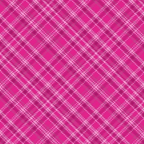 Barbie Pink Valentine Diagonal Plaid