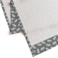 large //   slate gray floral ditsy