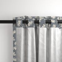 large //   slate gray floral ditsy