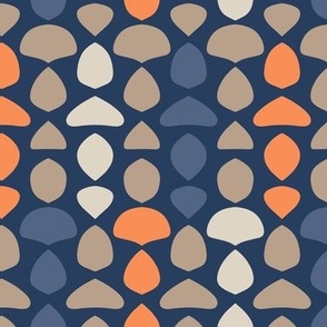 Geometric Rock grid_ orange and blue lg