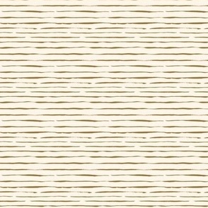 Love Letter: A thin textured paint brush stripe in gold and cream