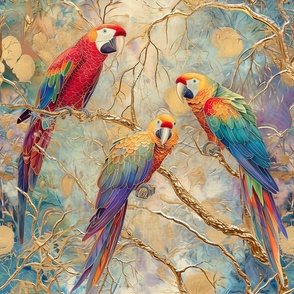 Colorful Tropical Parrots