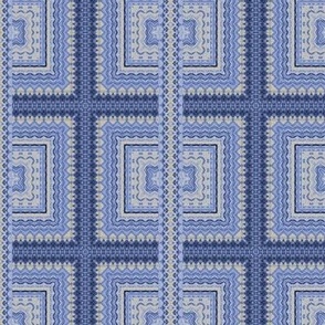 rectangle check n stripes - bohemian blue