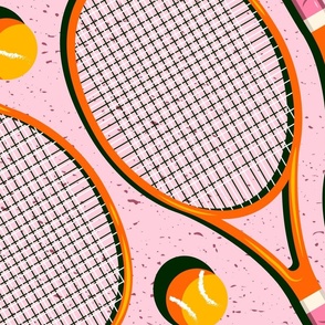 Tennis vs.2 - Pink, orange & Green - Large