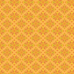 2816 tiled floral patterns in peach tones