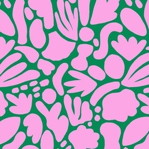 abstract ocean - pink and green 