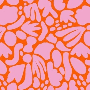 abstract ocean - pink and orange