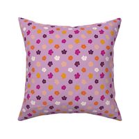 Retro Floral Polka Dots (3.5") - pink, purple, orange (ST2023RFPD)