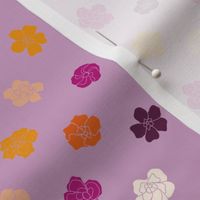 Retro Floral Polka Dots (3.5") - pink, purple, orange (ST2023RFPD)