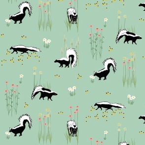 Skunks and Wildflowers