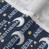 anesthesia moon and stars on  navy
