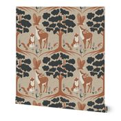 Forest Wildlife - Beige - Large