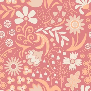 Peach Floral Fun large