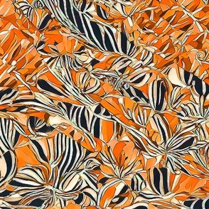 abstract pattern peach and black