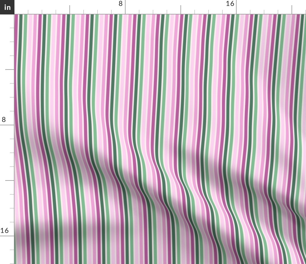 Retro Magenta and green Stripe w/tinted background