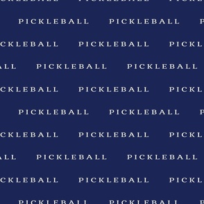 Pickleball Word in Lines on Dark Blue 8x8