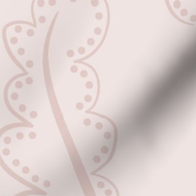 Polka Dot Feathers - Eggshell Rose Extra Large