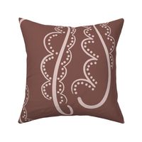 Polka Dot Feather - Cocoa Rose Extra Large