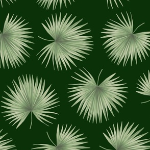 Keep Palm  Green Palm Fronds Pattern
