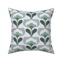 Welcoming blooms-teal-medium-mid century modern