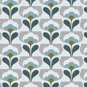 Welcoming blooms-teal-medium-mid century modern