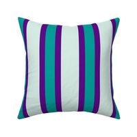 Outlined Stripes // x-large print // Celestial Aqua & Plum Pearl Vertical Lines on Ocean Whisper