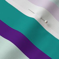 Outlined Stripes // x-large print // Celestial Aqua & Plum Pearl Vertical Lines on Ocean Whisper