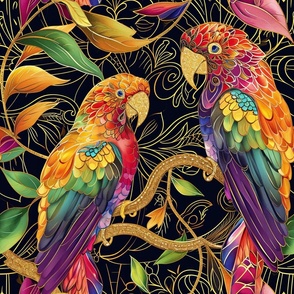 Colorful Vibrant Parrots