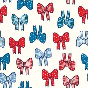 Red White and Blue Americana Bows Up and Down