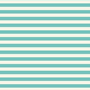 tiny stripes duotone · retro turquoise, cream