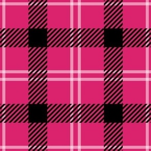 Pink, Black and White Plaid