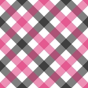 Pink, Black and White Plaid