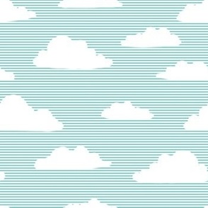 Cloudy Day in blue 7x7