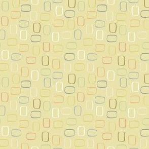 Scattered Rectangles Easter Yellow 3x3 - Mini Pastel Geometric Shapes - 1202464