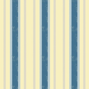 Sophisticated French Country Yellow and Blue Textured Awning Stripes