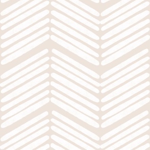 Neutral Boho Chevron Stripes in Light Beige and White - Jumbo - Coastal Boho, Neutral Coastal, Boho Neutral