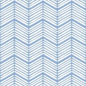 Blue-Gray Boho Chevron Stripes in Blue-Gray and White - Large - Coastal Boho, Blue Coastal, Boho Blue