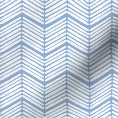 Blue-Gray Boho Chevron Stripes in Blue-Gray and White - Medium - Coastal Boho, Blue Coastal, Boho Blue8