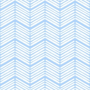 Blue Boho Chevron Stripes in Pastel Azure Coastal Blue and White - Large - Coastal Boho, Blue Coastal, Boho Blue