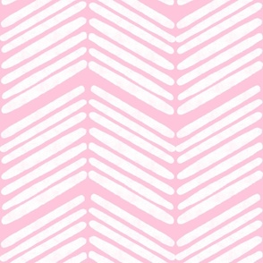 Pink Boho Chevron Stripes in Pastel Pink and White - Jumbo - Boho Pink, Pink Chevron, Pink and White Girl Nursery