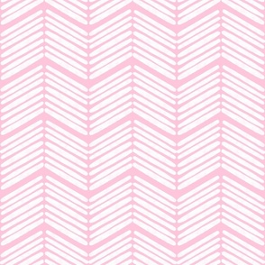 Pink Boho Chevron Stripes in Pastel Pink and White - Large - Boho Pink, Pink Chevron, Pink and White Girl Nursery