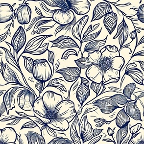 Line Drawing Floral