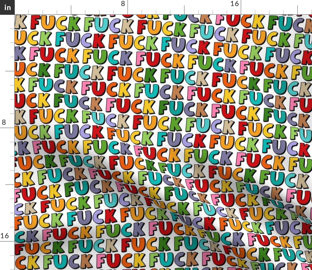 Large Scale Colorful Chunky Fuck Swear Words