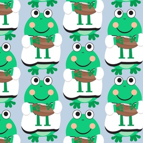 Cute Green Frogs Fabric, Wallpaper and Home Decor