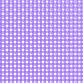 Heart Gingham_ Purple_ Custom