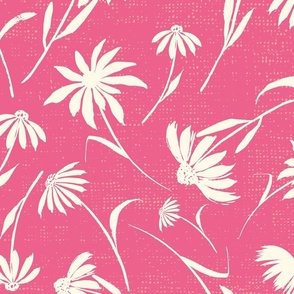 XL-SWEET DAISY_4A-valentines-daisy-floral-botanical-blooms-love-bright-pink-red-bedding home decor