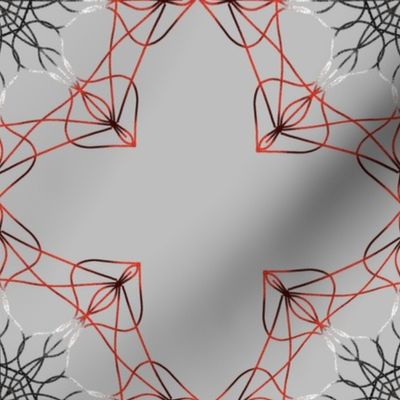 geometric mandala gray background