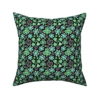 Shamrock Irish Lace (Black Green small scale) 