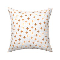 Plus Pattern Orange on White